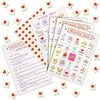 Valentine's Day Bingo Games for Kids, Fun Classroom Activities and Birthday Party Favor Supplies, 36 Players