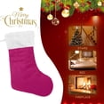 thumbnail image 4 of Coolnut 17.7 Inch Christmas Stockings, Plain Violet Red Solid Color Presonalized Large Stocking Sock for Family Holiday Xmas Party Decorations 1PC, 4 of 7