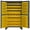 Yellow, variant on Durham JC-171-1795 14 Gauge Flush Door Style Lockable Cabinet with 171 Red Hook on Bins, Gray - 48 in.