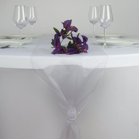 

BalsaCircle 14 x 108 Lavender Organza Table Top Runner Wedding Decorations