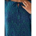 thumbnail image 2 of Printed A-Form Maxi Dress with Crew Neck, 2 of 5
