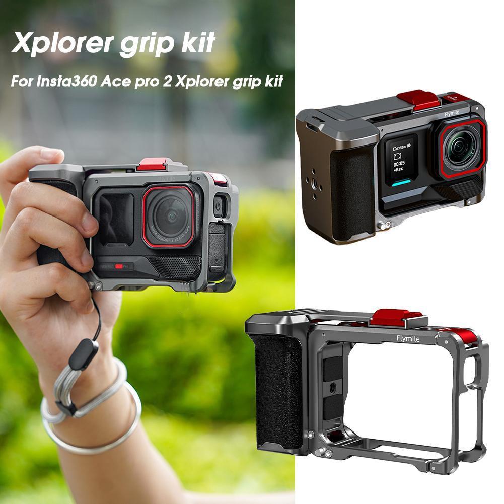 Lightweight Aluminum Cage Case For Insta360 ACE PRO - Full Protection Kit With Lens Caps & Screen Guards 3 thumbnail image