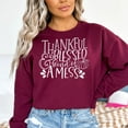 thumbnail image 3 of Thankful Blessed Kind of a Mess Thanksgiving Sweatshirt, Cute Thanksgiving Shirt, Fall Clothing, Thankful Family Shirts, 3 of 6