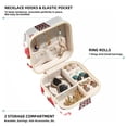 thumbnail image 2 of Valentine's Day Travel Portable Square Display Case Decorative Box Jewelry Stand Earring Holder for Girls and Women: Stores Rings, Earrings, Necklaces, Bracelets, and More, 2 of 6