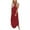 Wine, variant on IROINNID Women's Sleeveless Sundress Round Neckline Casual Loose Summer Long Dress Split Beach Maxi Dresses With Pockets Halter Dress