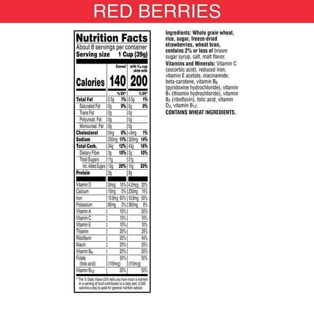 Kellogg's Special K Breakfast Cereal, Fiber Cereal, Family Breakfast, Red Berries, 11.4oz Box (Pack of 2)