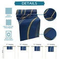 thumbnail image 7 of Table Runner Dresser Scarves 72 Inch Long, Royal Blue Stripes Gold Inlay Linen Dining Table Runners Liquid Abstract Ripple Curve Tabletop Scarf for Wedding Holiday Party Kitchen, 7 of 7