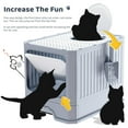 Foldable Cat Litter Box, Drawer Type Cat Litter Box with Litter Scoop