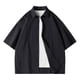 thumbnail image 1 of pstuiky camisetas camisas para hombre, Camisa de manga corta con botones de color liso para hombre camisetas de hombre l, 1 of 3