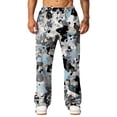 thumbnail image 3 of Hsovts Men's Sweatpants Relaxed Fit Lounge Straight Leg Elastic Waist Workout Loose Trousers Running Pants with Pockets Dark Gray S, 3 of 5
