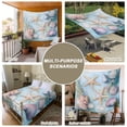 thumbnail image 6 of Coastal Beach Tapestry for Bedroom Wall Hanging Tapestry, Summer Starfish Nautical Shell Ocean Ceiling Backdrop Tapestries Poster Blanket Wall Decor for Teens Room Living Room Dorm 55" x 73", 6 of 8