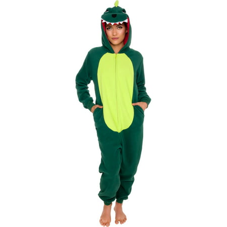 Silver Lilly Adult Slim Fit Dinosaur Halloween Costume Animal Pajamas