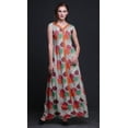 thumbnail image 2 of Bimba Floral Women V Neck Sleeveless Front Slit Casual Maxi Printed BohoÂ&nbsp;Dress-Small, 2 of 5