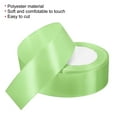 thumbnail image 3 of Uxcell Yards Double Face Decorate Crafts Roll Satin Ribbons Light Green, 3 of 6