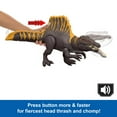 thumbnail image 5 of Jurassic World Rebirth Tail Thrasher Spinosaurus Action Figure, Dinosaur Toy with 2 Attack Moves, 5 of 12