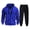 Gemstone Blue/Black, variant on Men's Tracksuit Set 2 Piece Set Full Zip Casual Jogging Suits with Jogger Jackets And Pants Warm up Outfits Green Large