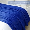 thumbnail image 3 of czcpp-Fleece King Size Blanket for Bed, Soft Fuzzy Fluffy Bed Blanket with Jacquard Pattern for All Seasons, Lightweight and Cozy, 90x104 Inch,Blue, 3 of 4