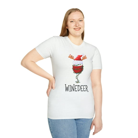 Winedeer Funny Drinking, Gildan Unisex Softstyle Shirt, Graphic Tee, S-3XL