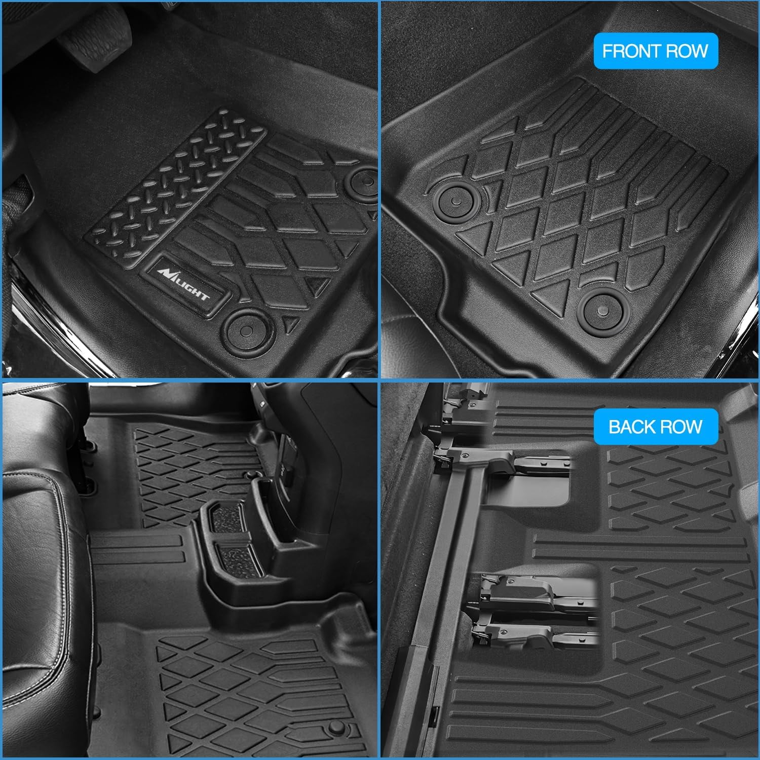 Nilight Waterproof Custom-fit Heavy-duty Floor Mats for Jeep Grand Cherokee L 2021-2025