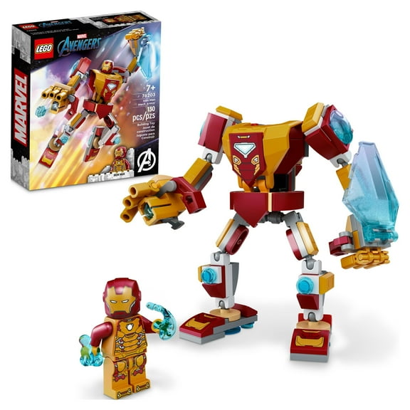 LEGO Marvel Iron Man Mech Armor 76203 Building Kit; Collectible Mech and Minifigure for Iron Man Fans Aged 7  (130 Pieces)