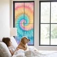 thumbnail image 2 of Colorful Tie Dye Window Privacy Film, Rainbow Ombre Abstract Pattern Art Static Cling UV Sun Blocking Heat Control Window Tint Day and Night, Non-Adhesive One Way Windows Privacy Cover 23.6''x59'', 2 of 7