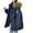 Navy#puffer coats for women with hood, variant on Brnmxoke Women's Long Winter Thicken Puffer Coat Warm Waterproof Maxi Down Jacket Plush Slim Fit Thicken Parka with Faux Fur Hood