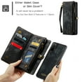 thumbnail image 3 of CaseMe Leather Case for Samsung Galaxy S20 Plus 5G,2 in 1 Detachable Wallet Case with 8-Card Holder Zipper Bills Slot,Magnetic Shockproof Flip Leather Cover Zipper Pocket Phone Cases,Black, 3 of 8