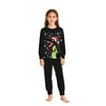 thumbnail image 5 of SonxaHe Toddler Boy Girl Christmas Outfits Animal Print Long Sleeve Top Pants Kids Loungewear Home Wear Holiday Outfits Black,Sized 2-3, 5 of 7