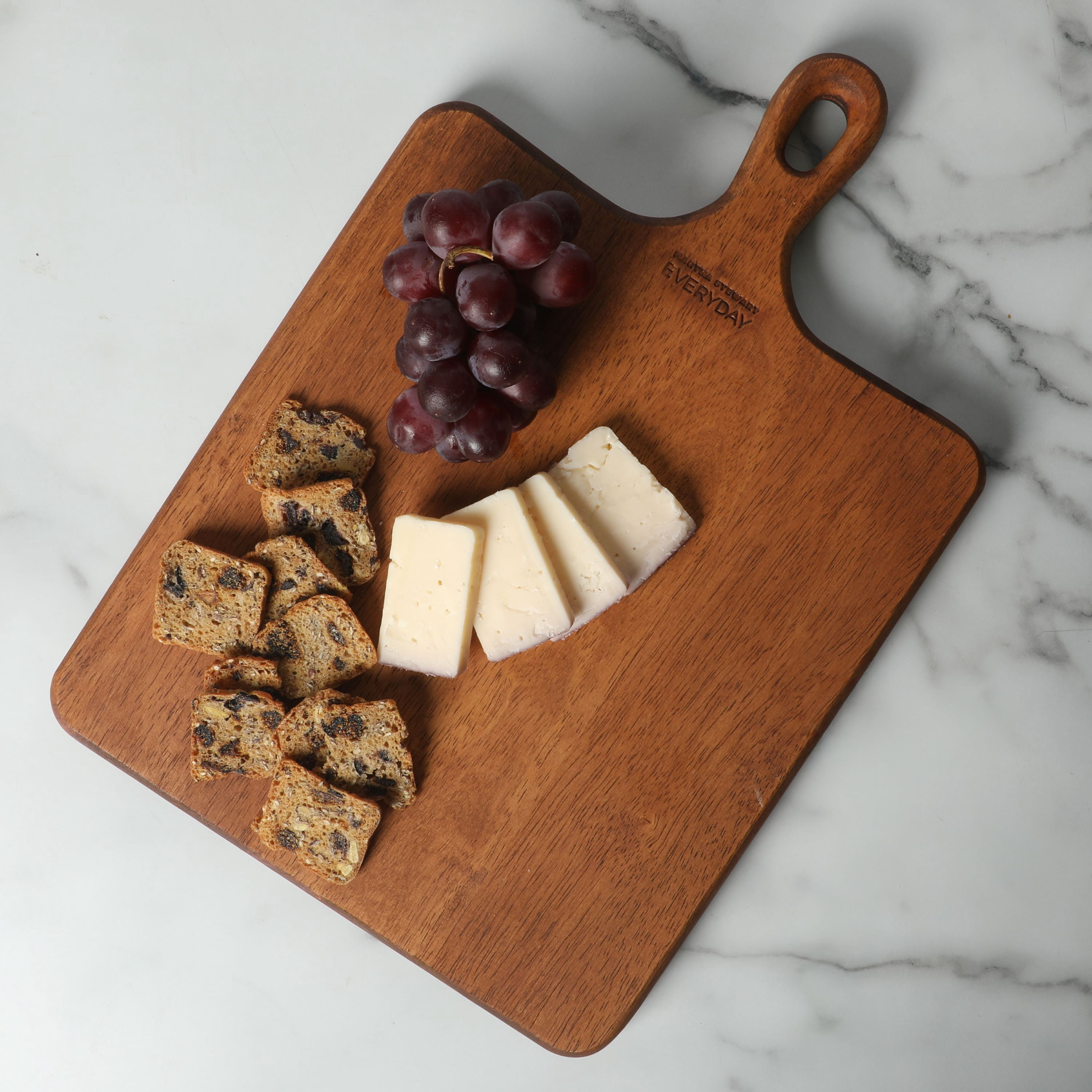 Martha Stewart Everyday Westhaven 4"x 9.5" Acacia Wood Cutting Board for Kitchen Chopping Board