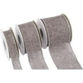 thumbnail image 2 of Joycrosso Burlap Wired Edge Ribbon 1 inch x 10 Yards, Metal Grey, Ideal for Crafting, Gift Wrapping, Wreath, Christmas Tree, and Rustic Wedding Decorations, 2 of 4