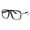Black, variant on Oversized Square Clear Lens Glasses Fashion Eyeglasses UV400 Unisex Tortoise