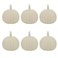 thumbnail image 2 of Aodebiao 6pcs Battery Operated Flameless Pumpkin Candle LED Flickering Light Fall Decor Halloween Thanksgiving Tabletop Centerpiece Home Party Decoration, 2 of 2