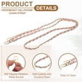 thumbnail image 3 of Phone Lanyard, 47 Inch Crossbody Cellphone Gold Chain with Tether Tabs, Anti-Theft Metal Pearl Neck Strap for Smartphones, Pink, 3 of 7