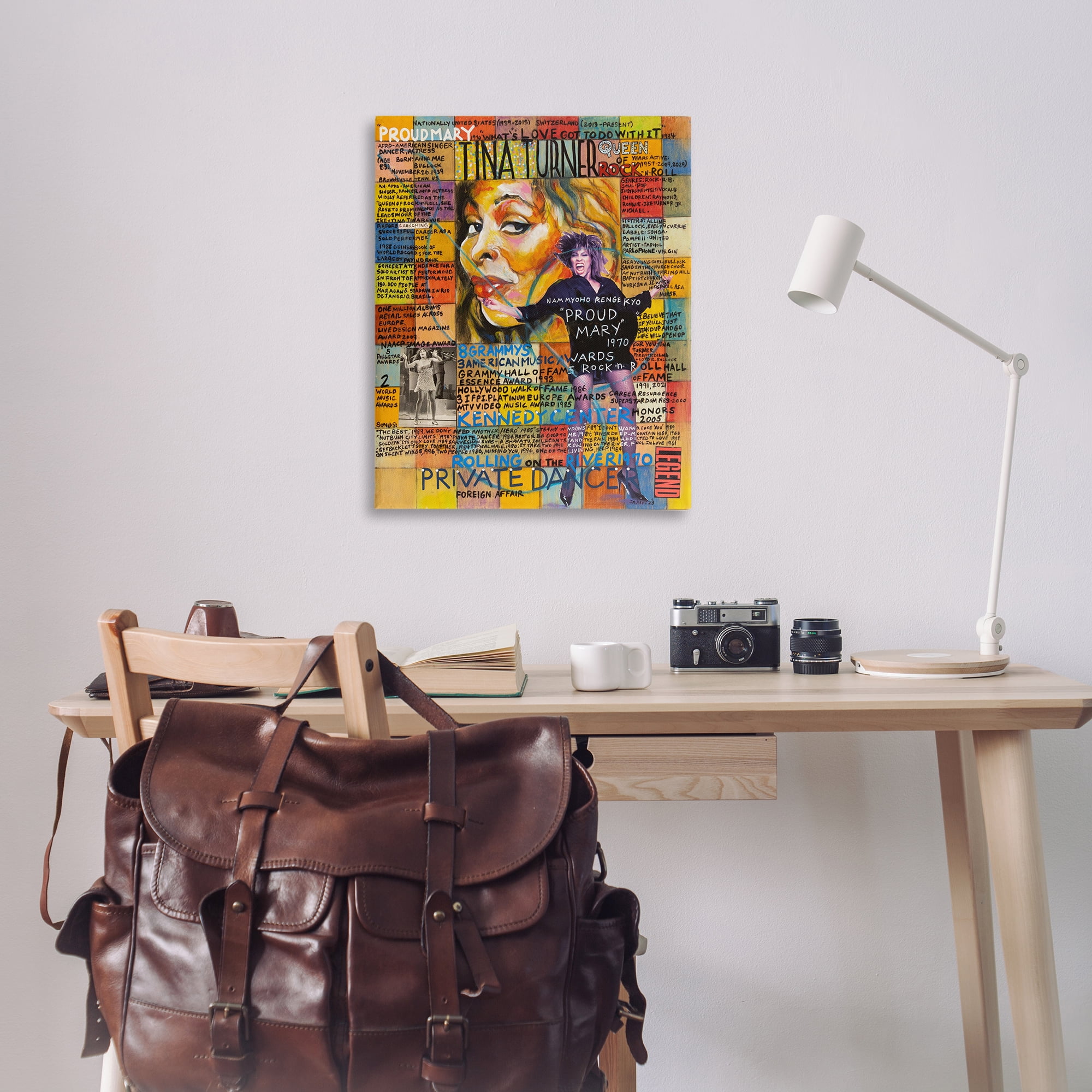 Stupell Industries Tina Turner Collage People Drawing Wrapped Canvas Art Print Wall Art, 30 x 40