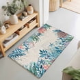 thumbnail image 2 of Entryway Rug 2'x3', Coastal Green Seaweed Kitchen Runner Rugs Non-Slip Carpet Mats, Summer Beach Coral Starfish Rustic Bedside Rugs Runners Washable Floor Carpet for Bathroom Laundry Room, 2 of 8