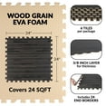 thumbnail image 2 of Stalwart Eva 24.00 sqf Interlocking Wood Grain Foam Floor Tiles, 6-Tiles, 2 of 8