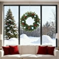 thumbnail image 2 of Virelaxpo 30cm Christmas Wreath with Berry Vines, PVC Artificial Garland for Front Door Decoration, Holiday and Winter Home Festive Decor, 2 of 6