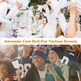 thumbnail image 3 of Steel with Handle Cowbells,Cheering Bell and Loud Noise Makers Hand Bells Instruments(10 inch White), 3 of 4
