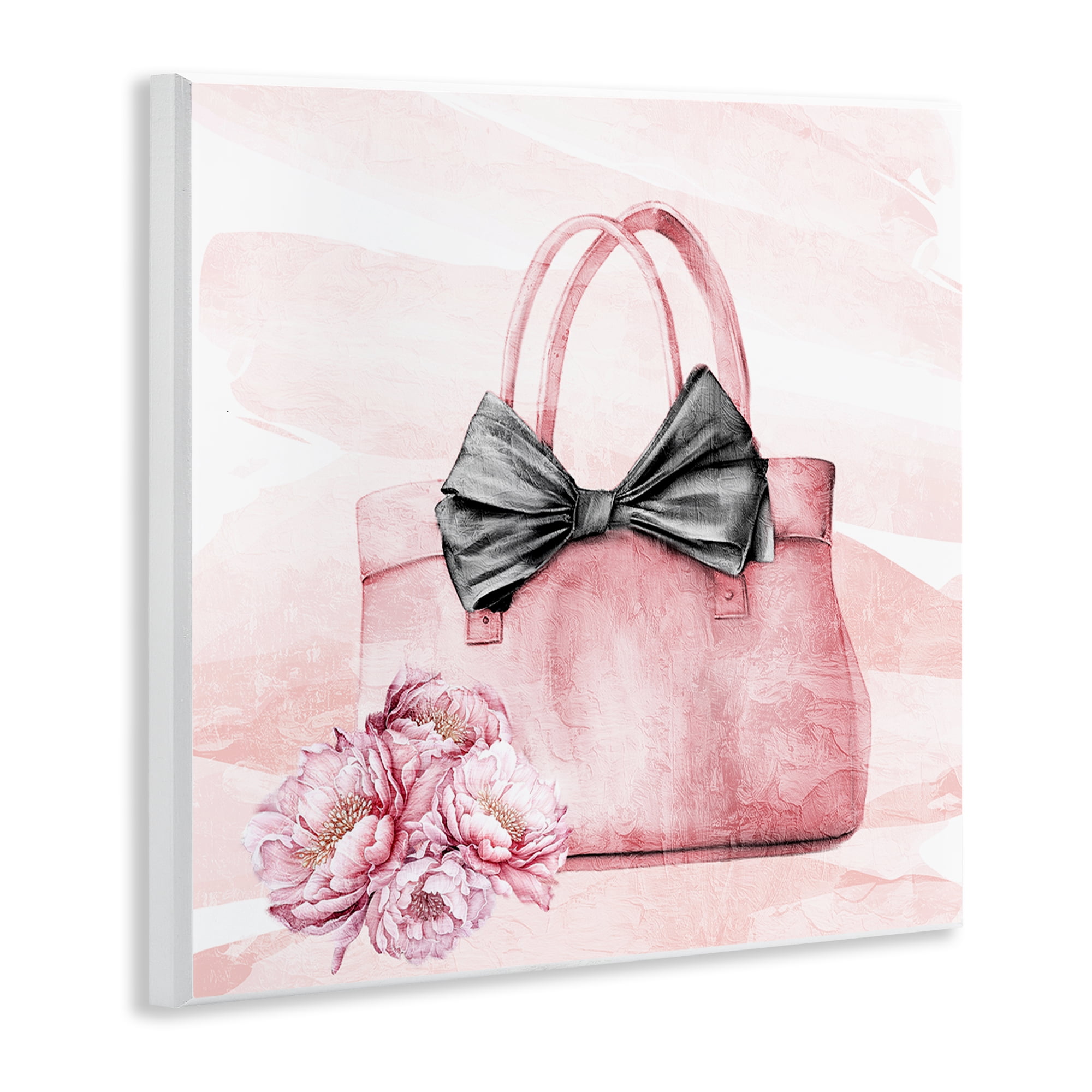 Stupell Industries Blush Glam Time Bag Wall Plaque Art, design by Kim Allen