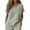 Green, variant on Dagugfen Cotton Linen Shirts for Women Short Sleeve Crew Neck Lightweight Breathable Casual Tee Shirts with Pocket