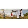 thumbnail image 3 of Sorolla y Bastida, JoaquÃ­n 24x11 Black Modern Framed Museum Art Print Titled - Lighthouse Walk at Biarritz, 3 of 5
