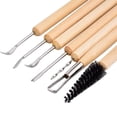 thumbnail image 4 of Juego de herramientas para esculpir cera y arcilla con espátula de acero inoxidable, 11 Uds., mango de madera, herramientas Stylus, Kit de pintura de roca para escultura de cerámica XianweiShao 9024715977342, 4 of 5
