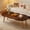 Black Walnut, variant on Coffee Table with Cloud Shape and Wavy Edge, 38.6 in Low Sofa Table for Small Living Room