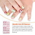thumbnail image 3 of Vogacara 1 Juego de puntas de uñas artificiales, dibujos animados, patrón encantador, adorables uñas postizas, pegatinas cortas, decoraciones de Pinceles de maquillaje y herramientas PNT-16-12 Vogacara CE011465-12, 3 of 6