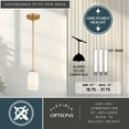thumbnail image 4 of Shelby Gold Brass Transitional Mini Pendant Ceiling Light White Glass, 4 of 11