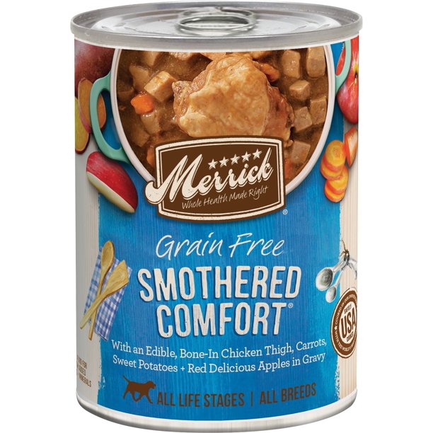 Merrick GrainFree Smothered Comfort Wet Dog Food, 12.7 Oz (Case of 12