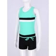 thumbnail image 5 of inhzoy Kids Girls Swimwear Racer Back Tank Top with Boyshort Tankini Set, 5 of 7
