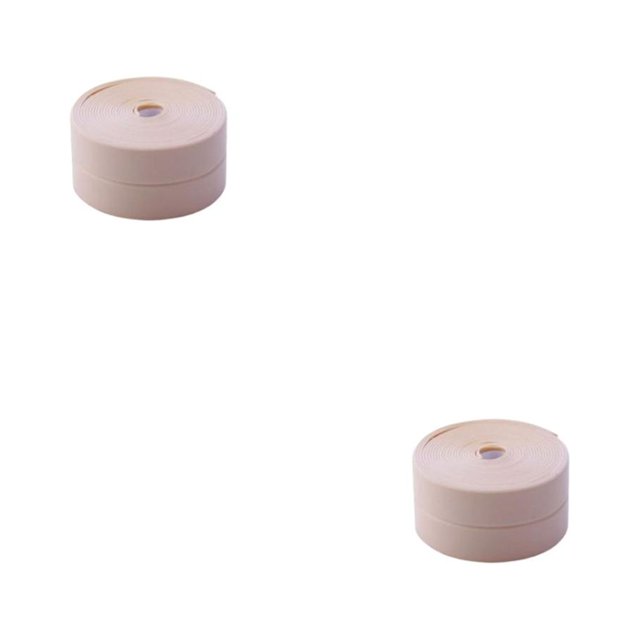 Advancent Cinta de tira de sellado Cintas impermeables para el borde del fregadero Accesorios adhesivos para pared Rosado 3.2*2.2 cm 2Conjunto