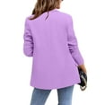 thumbnail image 3 of Gomelly Women Outwear Long Sleeve Business Jackets Casual Blazer Ladies Office Coat Cardigan Jacket Purple 2XL, 3 of 4