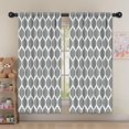 thumbnail image 5 of Blackout Kids Curtains,Gray Geometric Quatrefoil Pattern Childrens Insulated Curtains Set Of 2,Bedroom Essentials,Toddler Room Decor 52x63in(132x160cm), 5 of 5